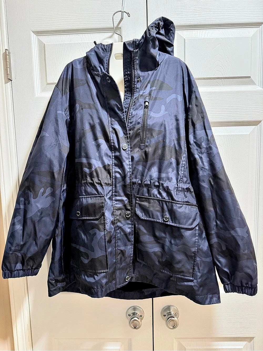 Michael Kors Camo Hooded Utility Jacket Size Small Like New